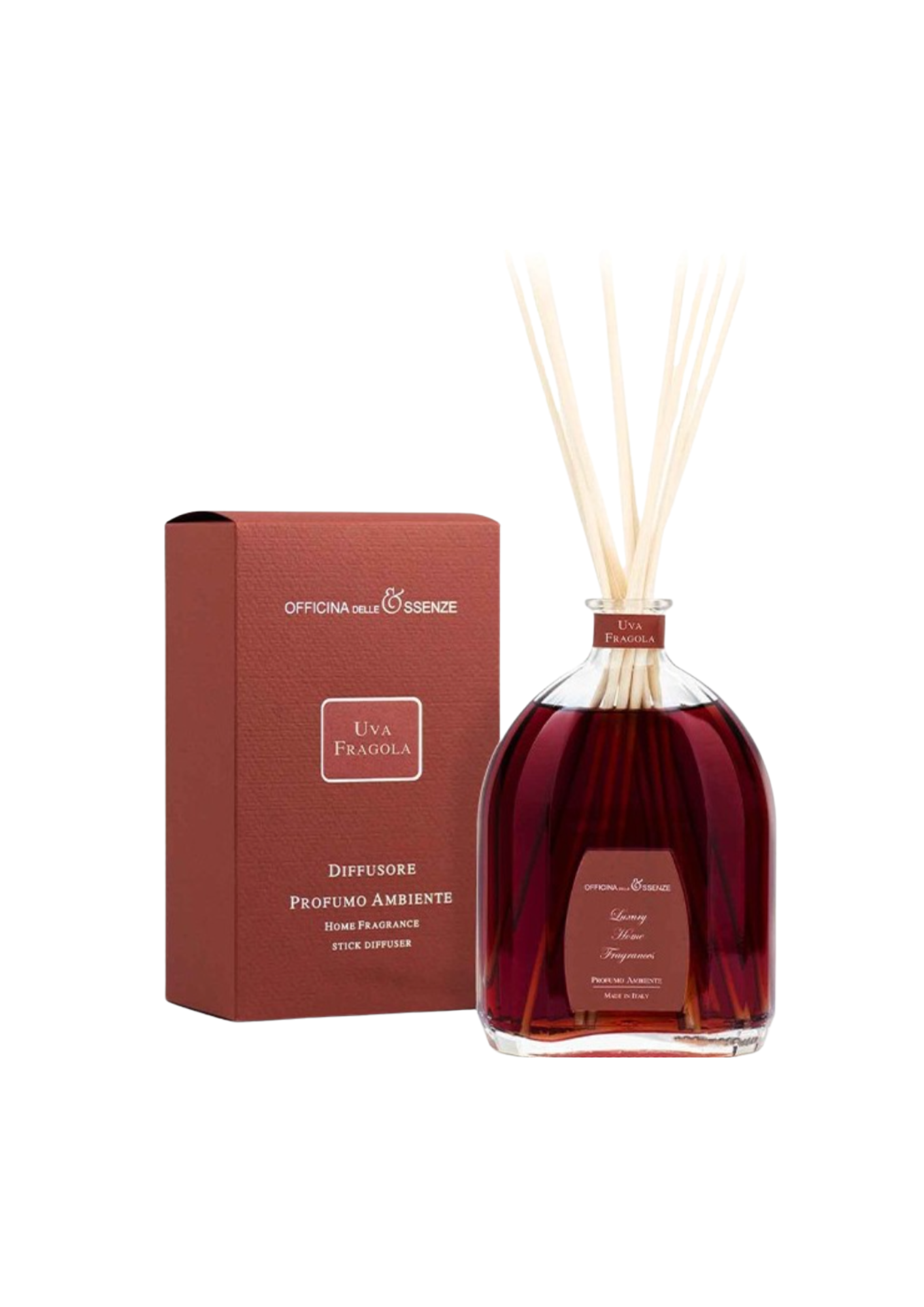 OFFICINA DELLE ESSENZE namų kvapas su lazdelėmis „Uva Fragola“ 250 ml