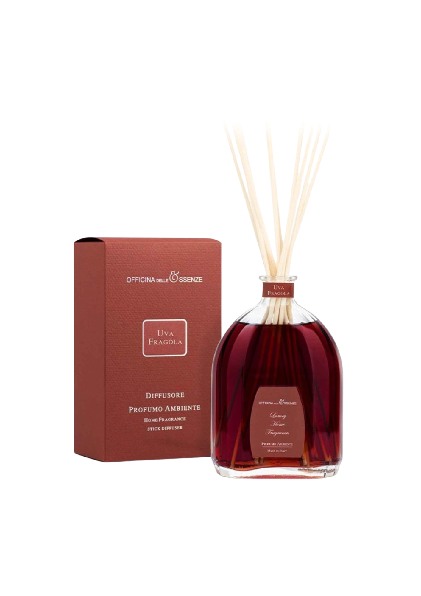 OFFICINA DELLE ESSENZE namų kvapas su lazdelėmis „Uva Fragola“ 500 ml